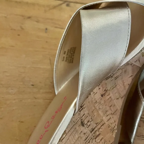 Lilly Pulitzer Metallic Gold Mules - Picture 7 of 7